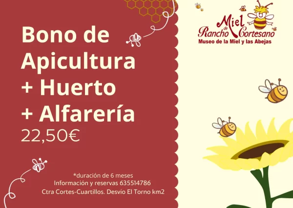 Bono de apicultura huerto y alfarería