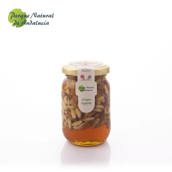 miel con pinones y nueces