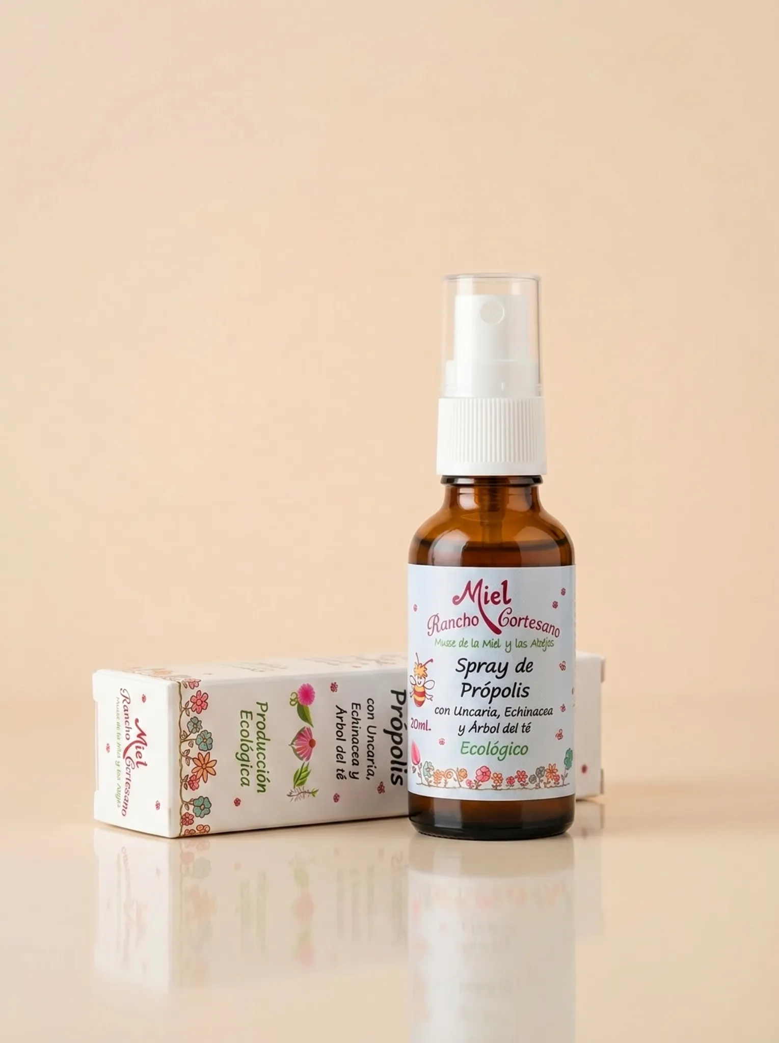 Spray de Propóleo Ecológico, Uncaria, Equinácea y Árbol del té - Imagen 2